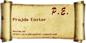 Prajda Eszter névjegykártya