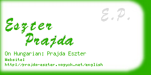 eszter prajda business card